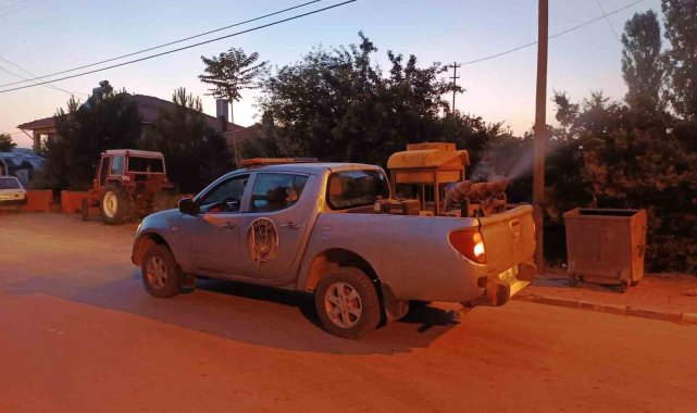 Altıntaş Belediyesi sinek, sivrisinek ve haşerelere karşı ilaçlama çalışması başlattı
