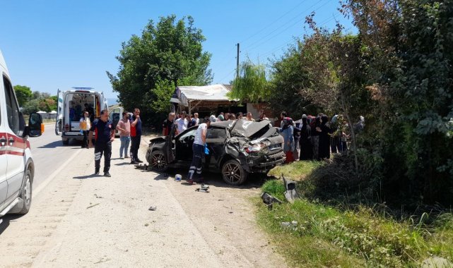 Araç takla attı, 3 kişi yaralandı