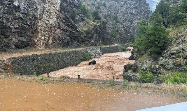 Artvin- Şavşat karayolunda heyelan