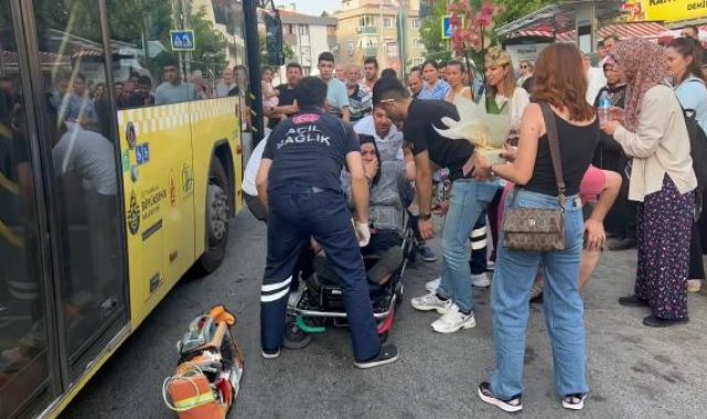 Ataşehir'de İETT otobüsü otomobile çarptı: 1 yaralı