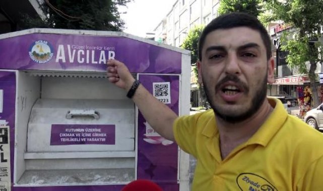 Avcılar'da kumbaradan giysi hırsızlığı kamerada