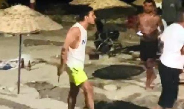 Avcılar'da plajda bıçaklı şişeli kavga