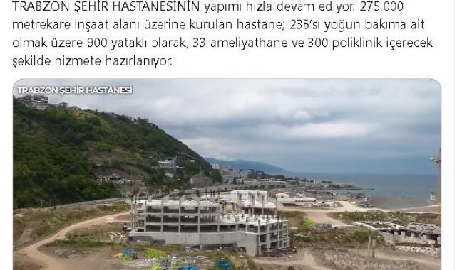 Bakan Koca: Trabzon Şehir Hastanesi'nin yapımı hızla devam ediyor