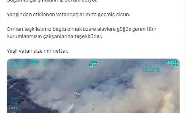 Bakan Yumaklı: Hatay Belen'deki orman yangını kontrol altına alındı