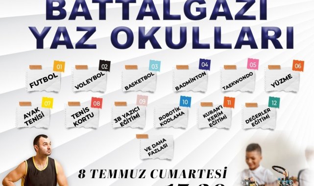 Battalgazi'de yaz spor okulları başlıyor