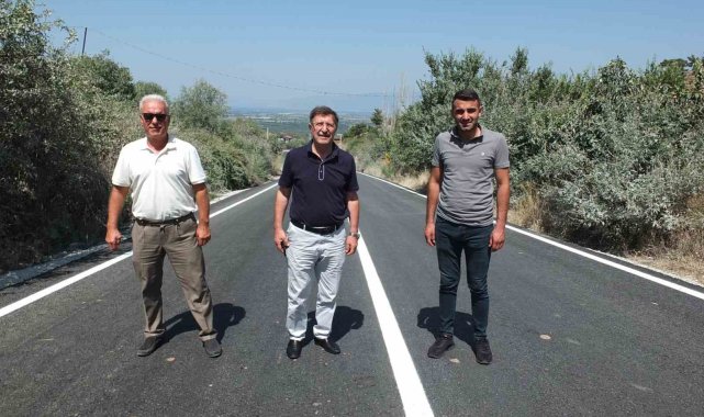 Burhaniye'de Dutluca yolu tamamlandı