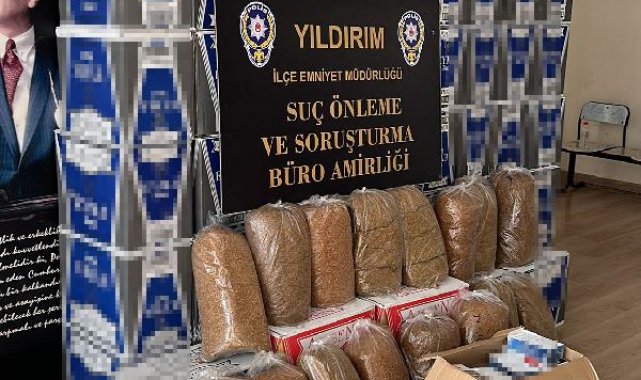 Bursa'da, 80 kilo kaçak tütün ele geçirildi, 1 gözaltı