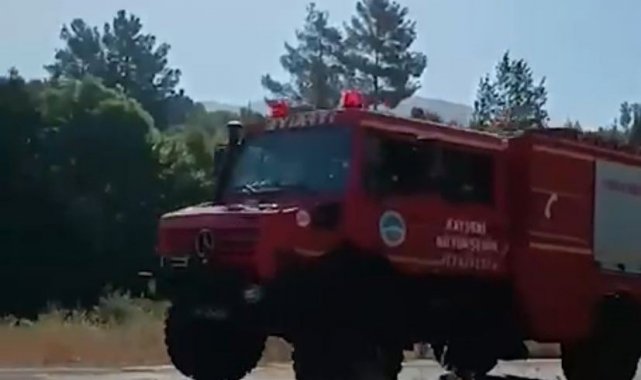 Büyükşehir İtfaiyesi, orman yangınlarını söndürmek için canla başla görev yaptı