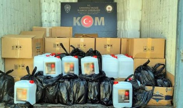 Çanakkale'de sahte içki operasyonu: 2 gözaltı