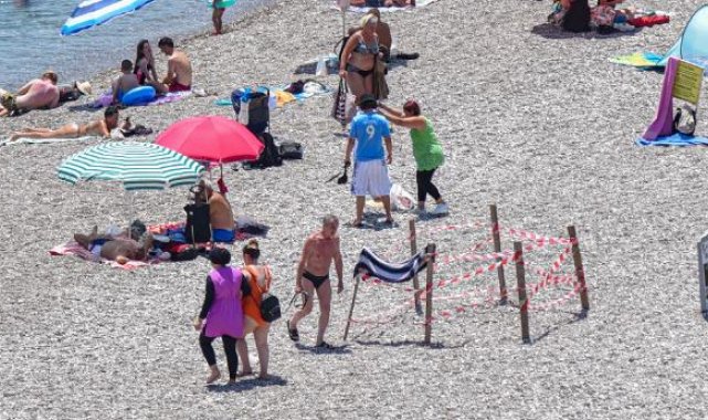 Caretta caretta yuvası, 'çamaşır askısı' oldu