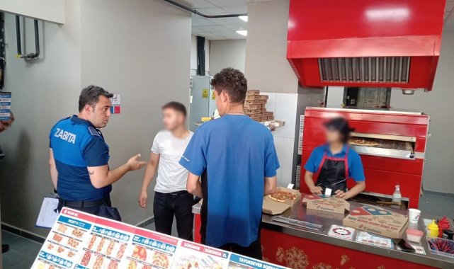 Çaycuma'da pizzacılara denetim gerçekleştirildi