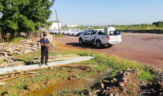 Çiftlikköy'de yaz sezonu ilaçlamaları sürüyor