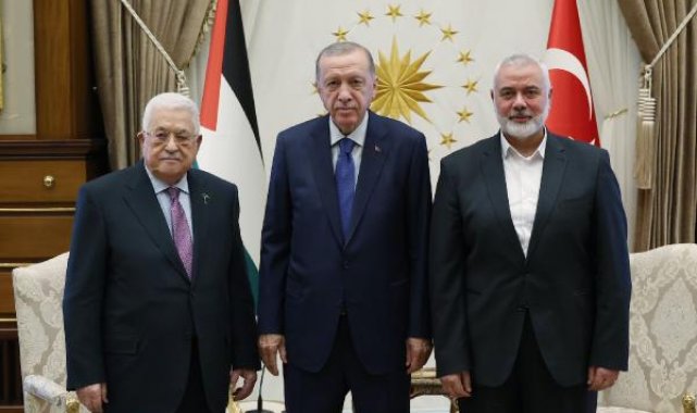 Cumhurbaşkanı Erdoğan, Abbas ve Heniyye'yi kabul etti