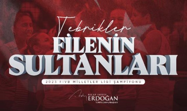 Cumhurbaşkanı Erdoğan'dan Filenin Sultanları'na tebrik