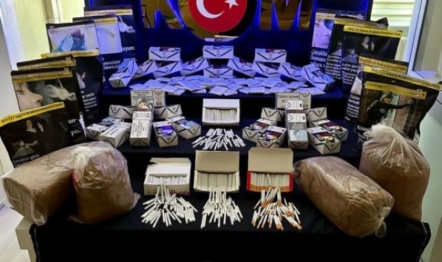 Denizli'de kaçakçılık operasyonunda binlerce ürün ele geçirildi