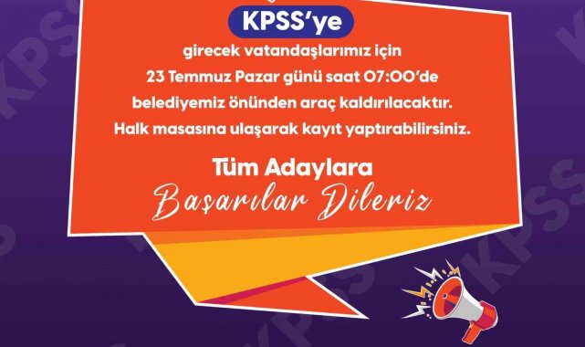 Didim Belediyesi'nden KPSS'ye girecekler için ücretsiz otobüs