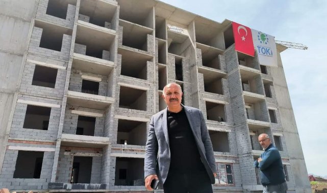 Doğanşehir'de deprem konutları devam ediyor