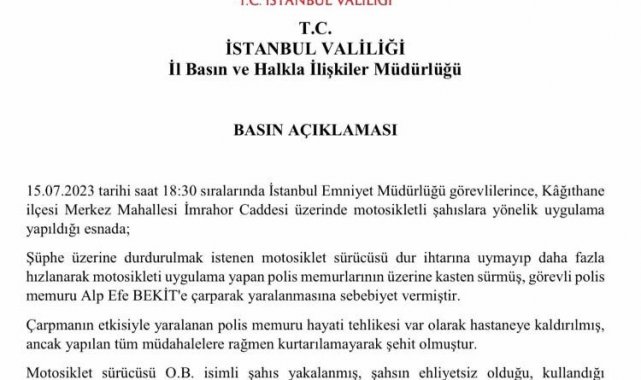 Dur ihtarına uymayan sürücü çarptığı polisi metrelerce böyle savurdu