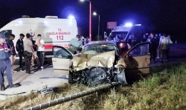 Edirne'de düğün dönüşü kaza; 2'si çocuk 6 yaralı