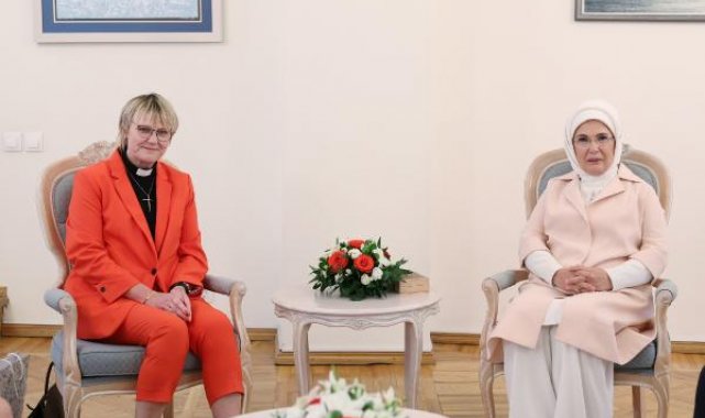 Emine Erdoğan, İsveç Başbakanı Kristersson'un eşi Birgitta Ed ile görüştü