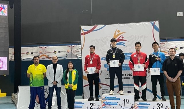 Furkan Büyükgöze'den İşitme Engelliler Badminton Dünya Şampiyonası'nda bir ilk