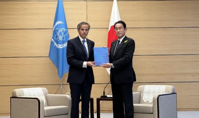 Grossi, Japonya'nın arıtılmış suyu denize bırakma planına ilişkin güvenlik raporunu Kishida'ya verdi