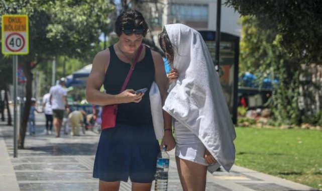 Güneşten korunmak için sığınacak yer aradılar