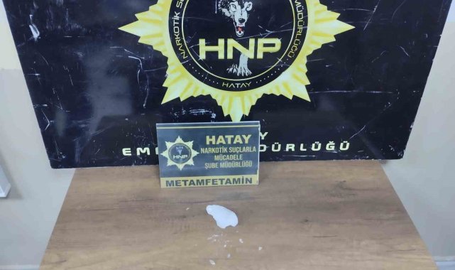 Hatay'da bir şüpheli metamfetaminle yakalandı