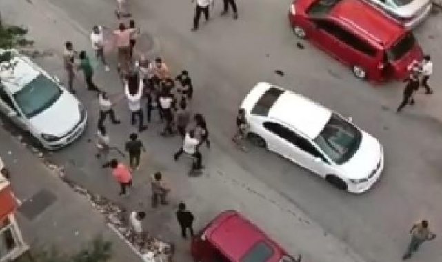 Hatay'da iki grup arasındaki kavga kamerada