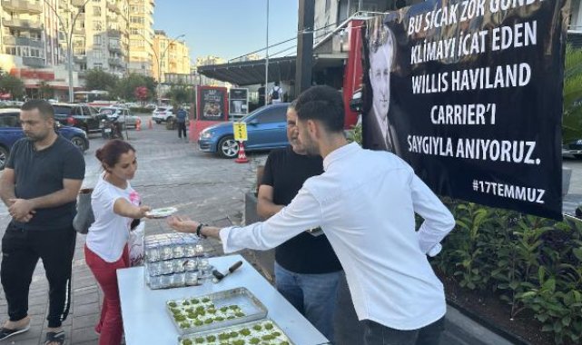 Hava sıcaklığının 40 dereceyi aştığı Adana'da klimanın mucidi anıldı