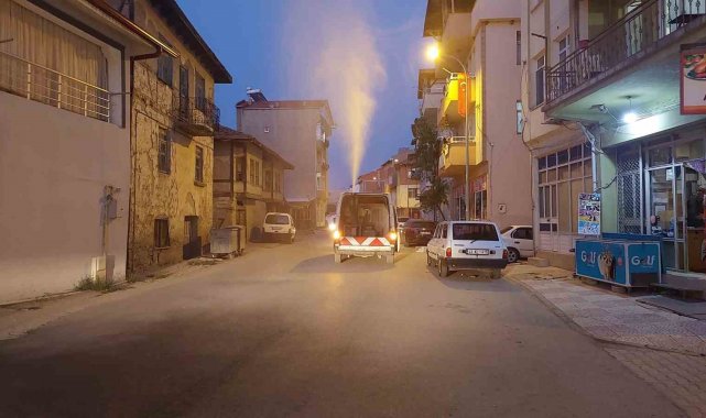 Hisarcık'ta, karasinek, sivrisinek ve haşerelere karşı ilaçlama çalışması