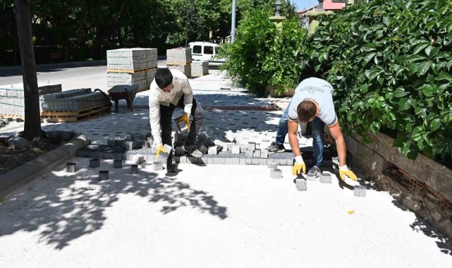 Isparta Belediyesi' den begonit taş çalışması