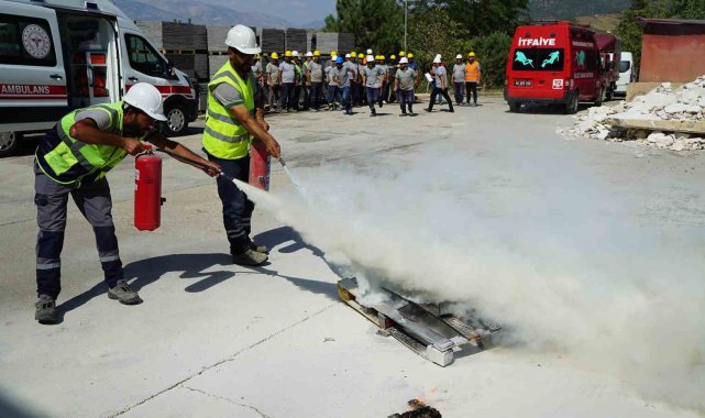 İtfaiyeden yangınlara karşı müdahale eğitimi