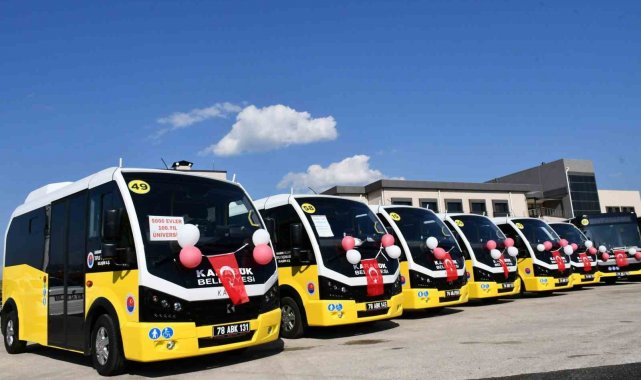 Karabük'te 60 toplu taşıma aracı hizmet vermeye başladı