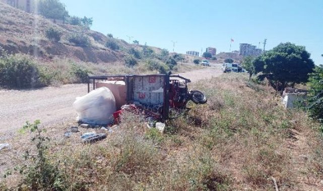 Kırıkkale'de triportör devrildi, sürücü ağır yaralı