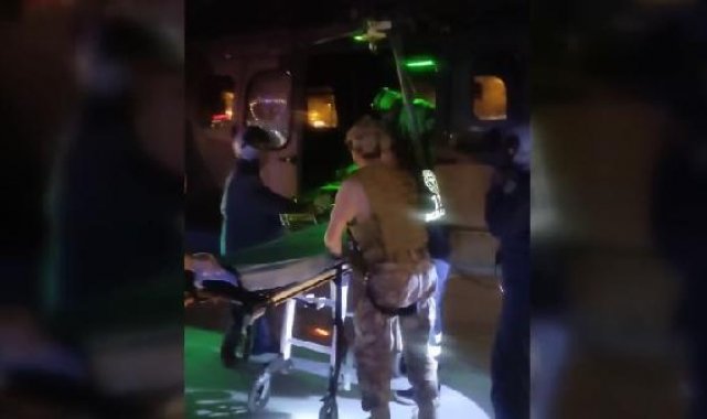 Konya'da düşerek yaralanan köylü, Hava Kuvvetleri Komutanlığı'nca hastaneye ulaştırıldı