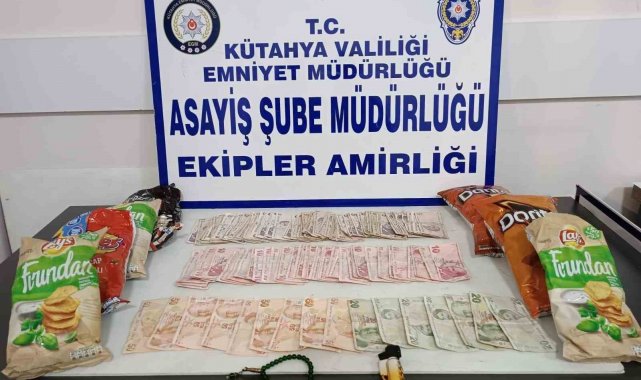 Kütahya'da marketten hırsızlık yapan şüpheli yakalandı