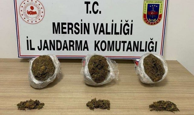 Mersin'de 5 kilo 200 gram skunk esrar ele geçirildi: 3 gözaltı