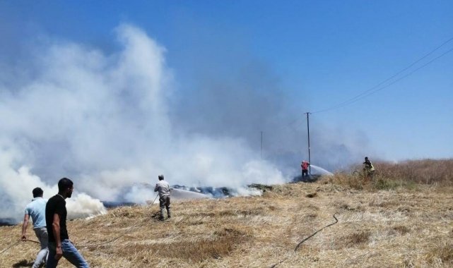 Mersin'de tarım arazisinde çıkan yangın söndürüldü