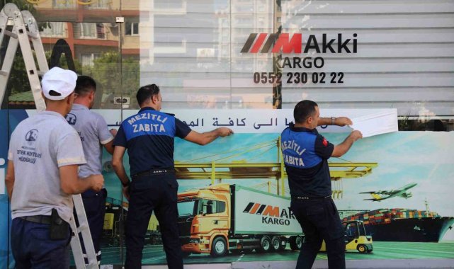 Mezitli'de işletmelere Türkçe tabela denetimi