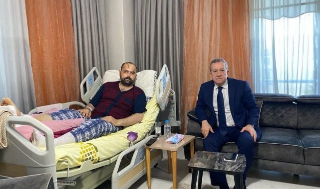 MHP Genel Balkan Yardımcısı Durmaz kaza geçiren başkan Kavakligil'i evinde ziyaret etti