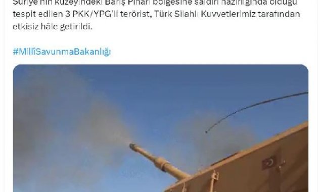 MSB: 3 terörist etkisiz hale getirildi