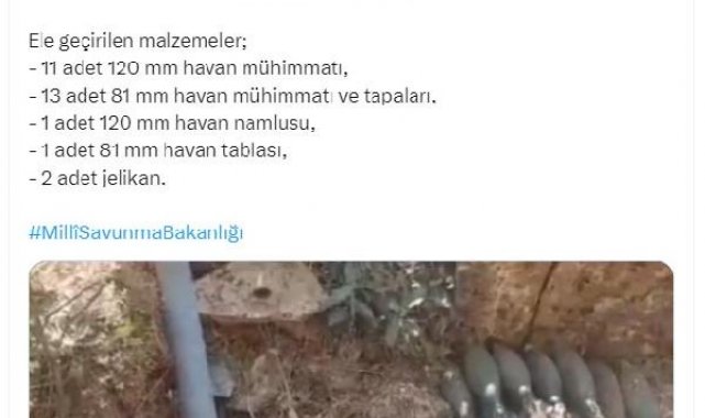 MSB: Irak'ın kuzeyinde 2 PKK'lı etkisiz hale getirildi