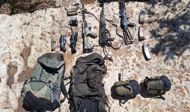 MSB: PKK'lı teröristlere ait silah ve mühimmatlar kullanılamaz hale getirildi