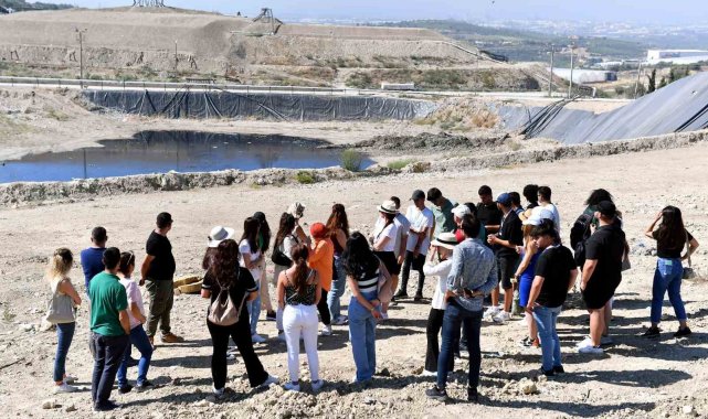 Öğrenciler katı atık depolama tesisinde incelemelerde bulundu