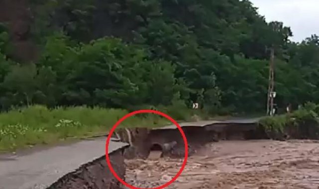 Ordu'daki heyelanda ana su borusu patladı
