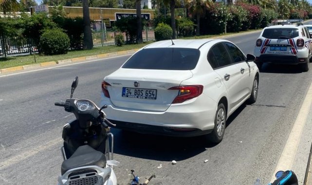 Otomobil ile motosiklet çarpıştı: 1 yaralı