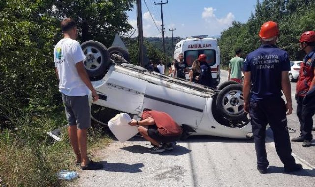 Otomobil takla attı; aynı aileden 4 kişi yaralandı