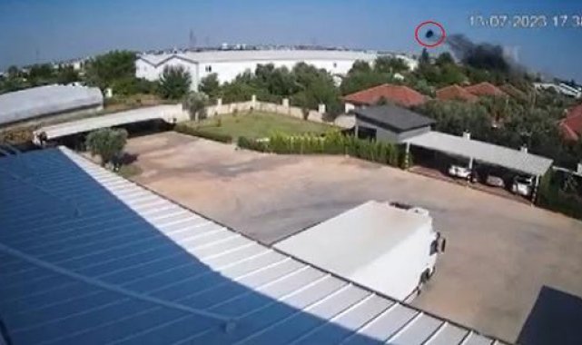 Patlayan kazanın 300 metre uçtuğu anların görüntüsü ortaya çıktı