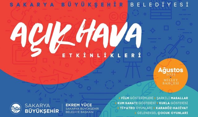 Sakarya Büyükşehir açık hava etkinlikleri başlıyor